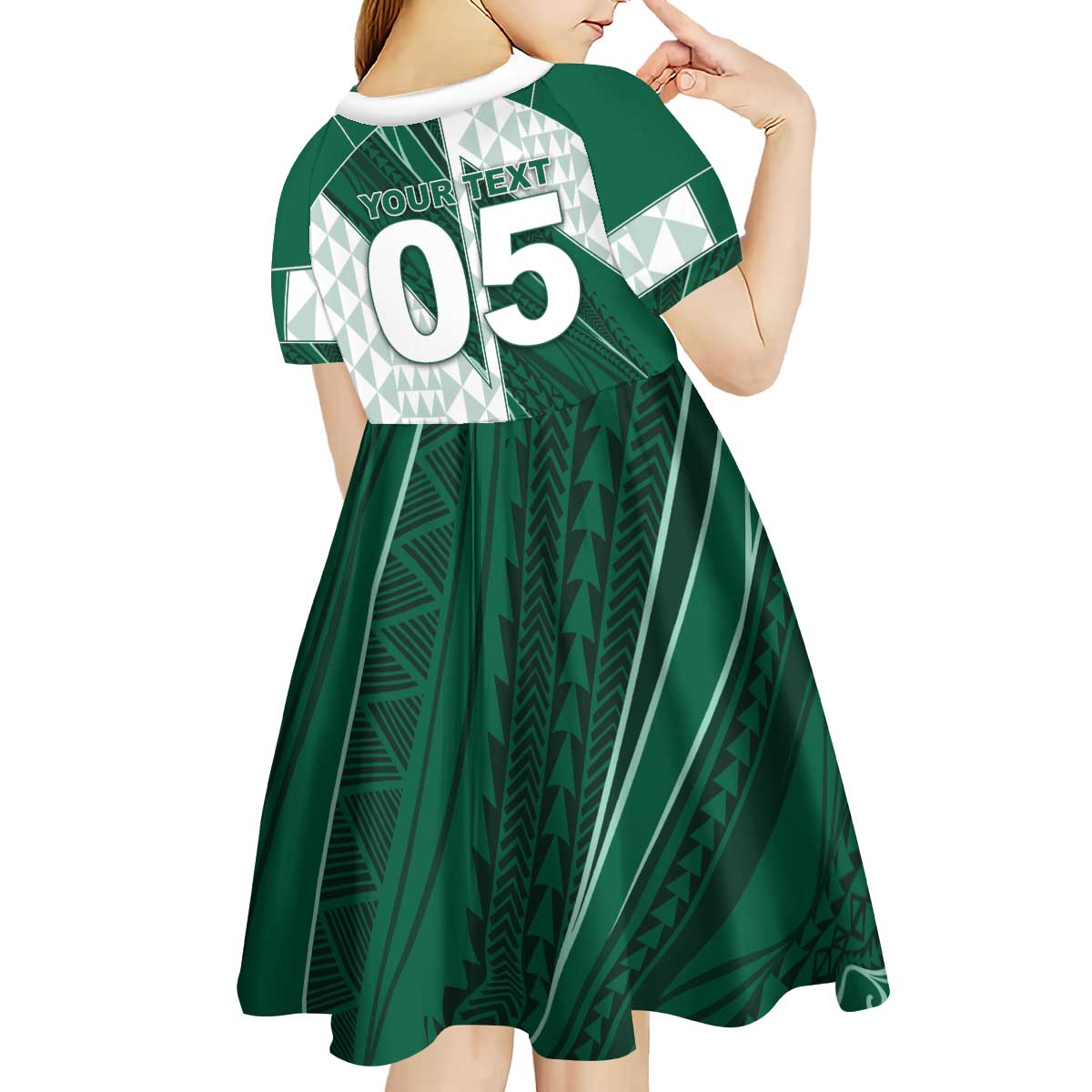 Custom Hawaii Volleyball Kid Short Sleeve Dress Shaka Aloha Hand