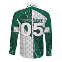 Custom Hawaii Volleyball Long Sleeve Button Shirt Shaka Aloha Hand