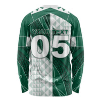 Custom Hawaii Volleyball Long Sleeve Shirt Shaka Aloha Hand
