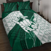 Hawaii Volleyball Quilt Bed Set Shaka Aloha Hand