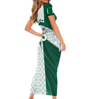 Custom Hawaii Volleyball Short Sleeve Bodycon Dress Shaka Aloha Hand DT05 - Polynesian Pride