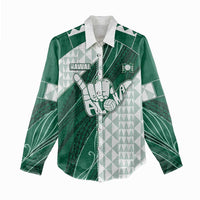 Custom Hawaii Volleyball Women Casual Shirt Shaka Aloha Hand DT05 - Polynesian Pride