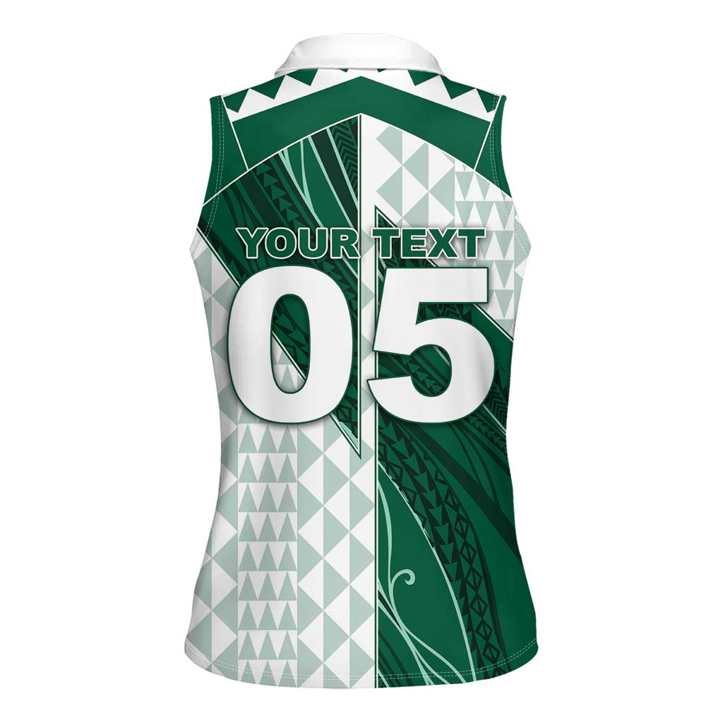 Custom Hawaii Volleyball Women Sleeveless Polo Shirt Shaka Aloha Hand