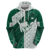 Custom Hawaii Volleyball Zip Hoodie Shaka Aloha Hand