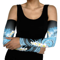 Piko Hawaiian Arm Sleeves Blue Galaxy Spiral Plumeria Tribal Patterns DT05 - Polynesian Pride
