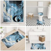 Piko Hawaiian Bathroom Set Blue Galaxy Spiral Plumeria Tribal Patterns DT05 - Polynesian Pride