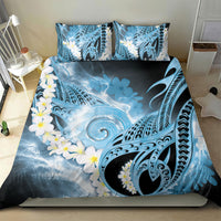 Piko Hawaiian Bedding Set Blue Galaxy Spiral Plumeria Tribal Patterns DT05 - Polynesian Pride