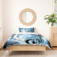 Piko Hawaiian Bedding Set Blue Galaxy Spiral Plumeria Tribal Patterns DT05 - Polynesian Pride