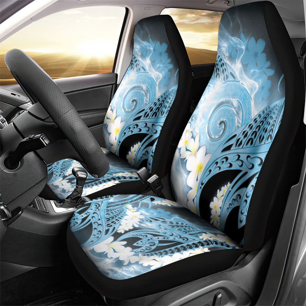 Piko Hawaiian Car Seat Cover Blue Galaxy Spiral Plumeria Tribal Patterns DT05 - Polynesian Pride