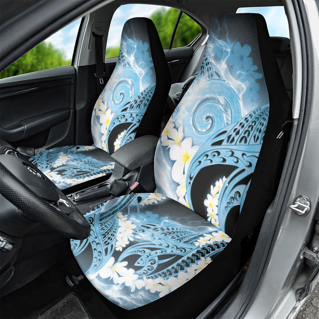 Piko Hawaiian Car Seat Cover Blue Galaxy Spiral Plumeria Tribal Patterns DT05 - Polynesian Pride