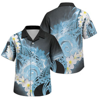 Piko Hawaiian Family Matching Tank Maxi Dress and Hawaiian Shirt Blue Galaxy Spiral Plumeria Tribal Patterns DT05 Son's Shirt Blue - Polynesian Pride
