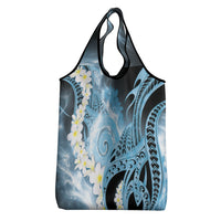 Piko Hawaiian Grocery Bag Blue Galaxy Spiral Plumeria Tribal Patterns DT05 - Polynesian Pride
