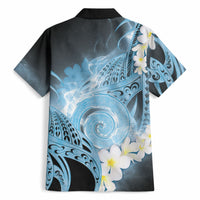 Piko Hawaiian Hawaiian Shirt Blue Galaxy Spiral Plumeria Tribal Patterns DT05 - Polynesian Pride