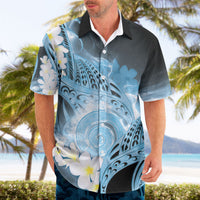 Piko Hawaiian Hawaiian Shirt Blue Galaxy Spiral Plumeria Tribal Patterns DT05 - Polynesian Pride