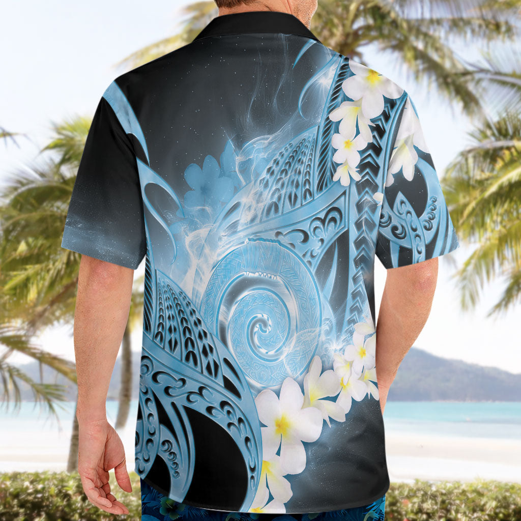 Piko Hawaiian Hawaiian Shirt Blue Galaxy Spiral Plumeria Tribal Patterns DT05 - Polynesian Pride