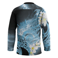 Piko Hawaiian Hockey Jersey Blue Galaxy Spiral Plumeria Tribal Patterns DT05 - Polynesian Pride
