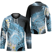 Piko Hawaiian Hockey Jersey Blue Galaxy Spiral Plumeria Tribal Patterns DT05 - Polynesian Pride