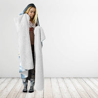 Piko Hawaiian Hooded Blanket Blue Galaxy Spiral Plumeria Tribal Patterns DT05 - Polynesian Pride