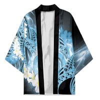 Piko Hawaiian Kimono Blue Galaxy Spiral Plumeria Tribal Patterns DT05 Unisex Blue - Polynesian Pride