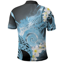 Piko Hawaiian Polo Shirt Blue Galaxy Spiral Plumeria Tribal Patterns DT05 - Polynesian Pride
