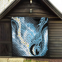 Piko Hawaiian Quilt Blue Galaxy Spiral Plumeria Tribal Patterns DT05 - Polynesian Pride