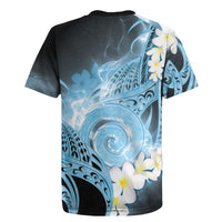 Piko Hawaiian Rugby Jersey Blue Galaxy Spiral Plumeria Tribal Patterns DT05 - Polynesian Pride