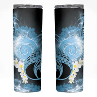 Piko Hawaiian Skinny Tumbler Blue Galaxy Spiral Plumeria Tribal Patterns DT05 Blue - Polynesian Pride