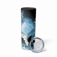 Piko Hawaiian Skinny Tumbler Blue Galaxy Spiral Plumeria Tribal Patterns DT05 - Polynesian Pride