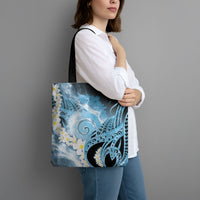Piko Hawaiian Tote Bag Blue Galaxy Spiral Plumeria Tribal Patterns DT05 - Polynesian Pride