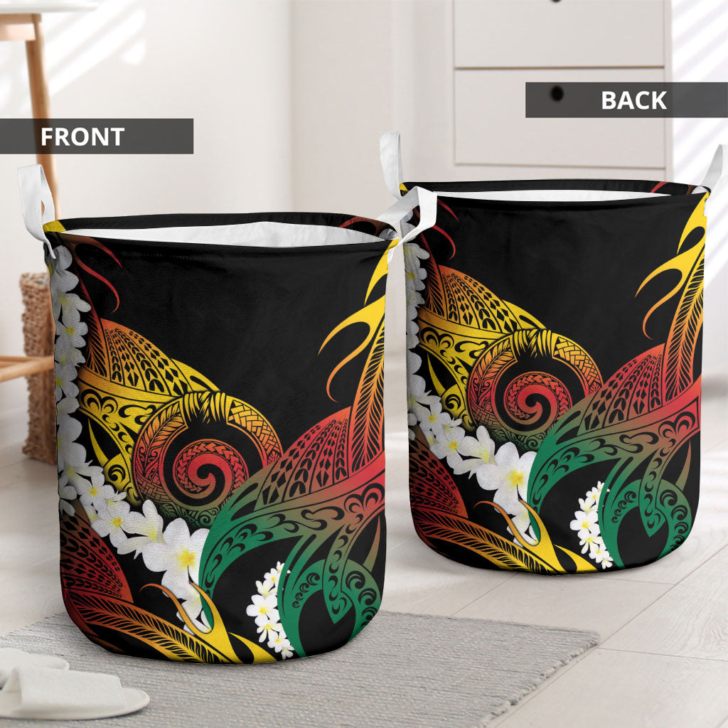 Piko Hawaiian Laundry Basket Gradient Spiral Plumeria Tribal Patterns DT05 - Polynesian Pride