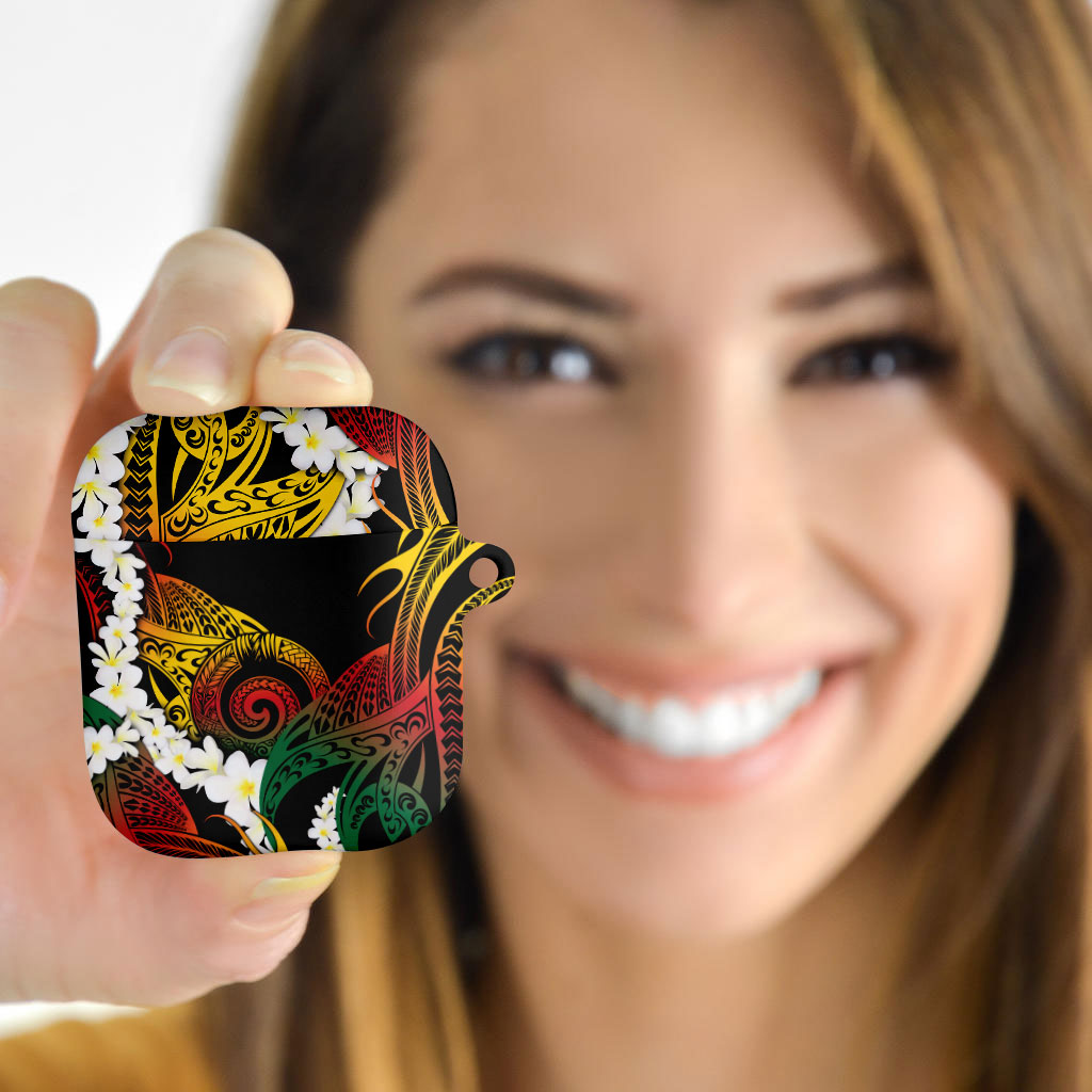 Piko Hawaiian AirPods Case Gradient Spiral Plumeria Tribal Patterns DT05 - Polynesian Pride