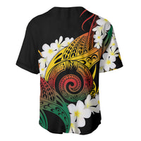 Piko Hawaiian Baseball Jersey Gradient Spiral Plumeria Tribal Patterns DT05 - Polynesian Pride