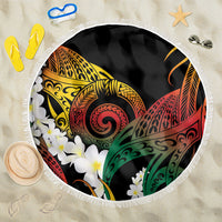 Piko Hawaiian Beach Blanket Gradient Spiral Plumeria Tribal Patterns DT05 One Size 150cm Multicolor - Polynesian Pride