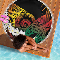 Piko Hawaiian Beach Blanket Gradient Spiral Plumeria Tribal Patterns DT05 - Polynesian Pride