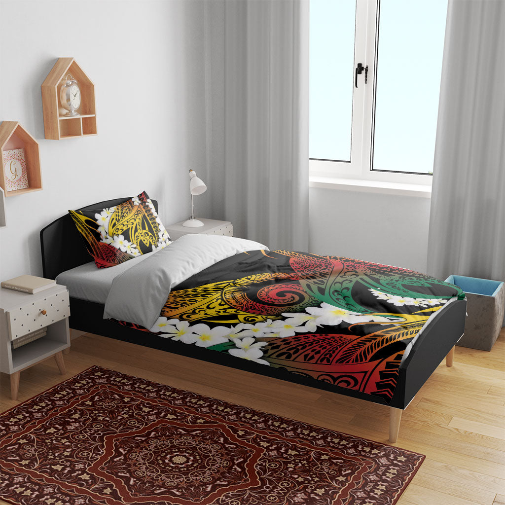 Piko Hawaiian Bedding Set Gradient Spiral Plumeria Tribal Patterns DT05 - Polynesian Pride