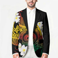 Piko Hawaiian Blazer Gradient Spiral Plumeria Tribal Patterns DT05 - Polynesian Pride