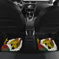 Piko Hawaiian Car Mats Gradient Spiral Plumeria Tribal Patterns DT05 Set 2pcs - Back Multicolor - Polynesian Pride