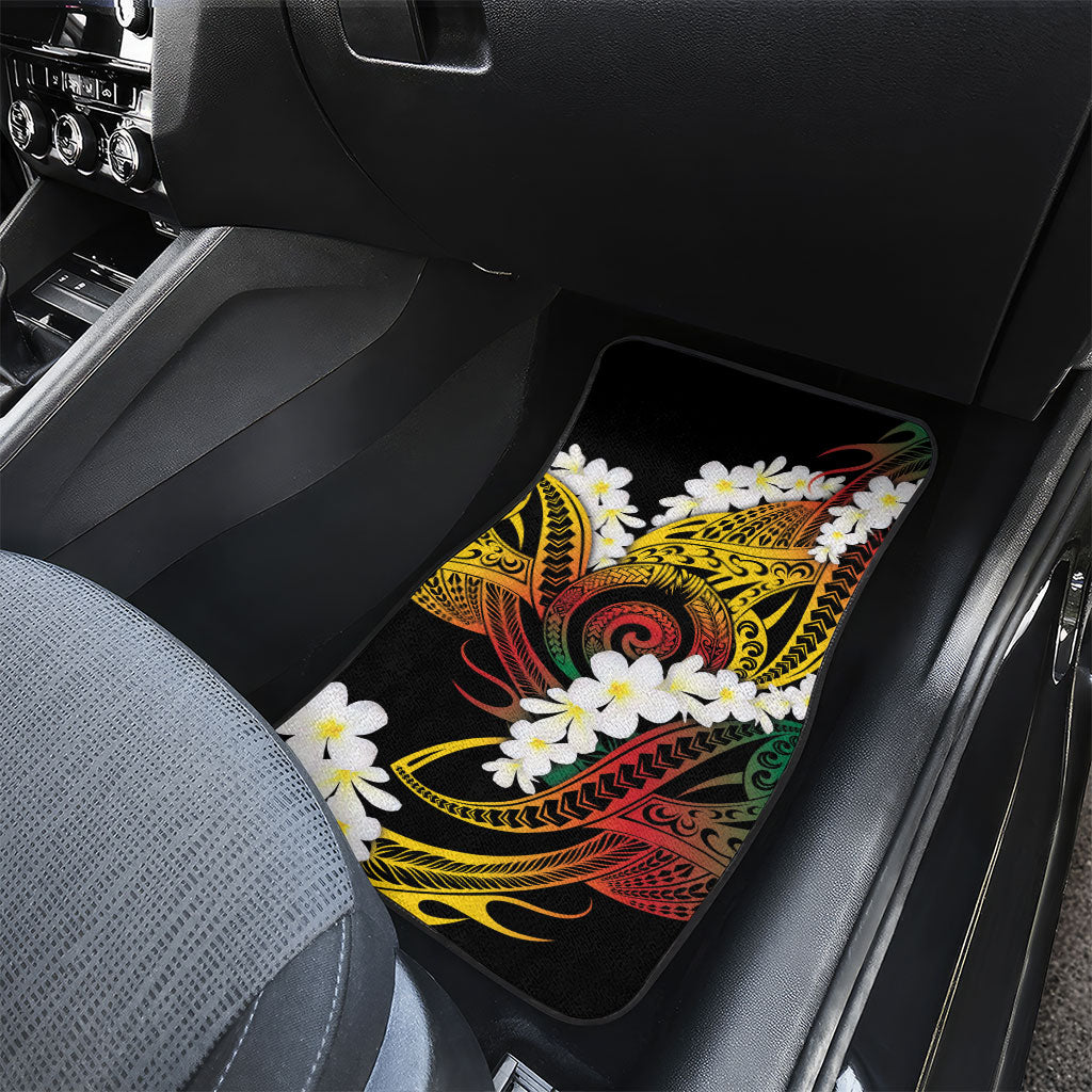 Piko Hawaiian Car Mats Gradient Spiral Plumeria Tribal Patterns DT05 - Polynesian Pride