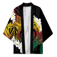 Piko Hawaiian Kimono Gradient Spiral Plumeria Tribal Patterns DT05 Unisex Multicolor - Polynesian Pride