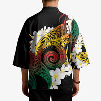 Piko Hawaiian Kimono Gradient Spiral Plumeria Tribal Patterns DT05 - Polynesian Pride