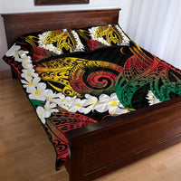 Piko Hawaiian Quilt Bed Set Gradient Spiral Plumeria Tribal Patterns DT05 - Polynesian Pride