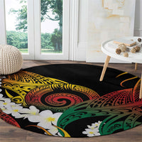 Piko Hawaiian Round Carpet Gradient Spiral Plumeria Tribal Patterns DT05 - Polynesian Pride