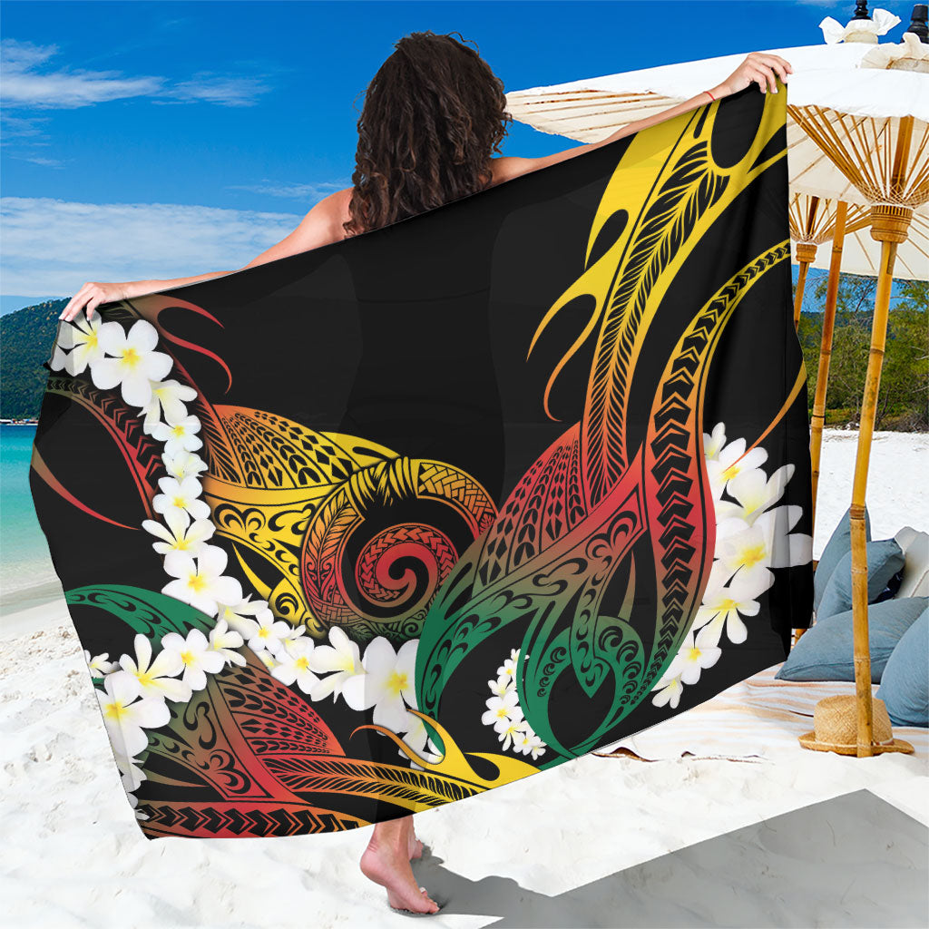 Piko Hawaiian Sarong Gradient Spiral Plumeria Tribal Patterns DT05 One Size 44 x 66 inches Multicolor - Polynesian Pride