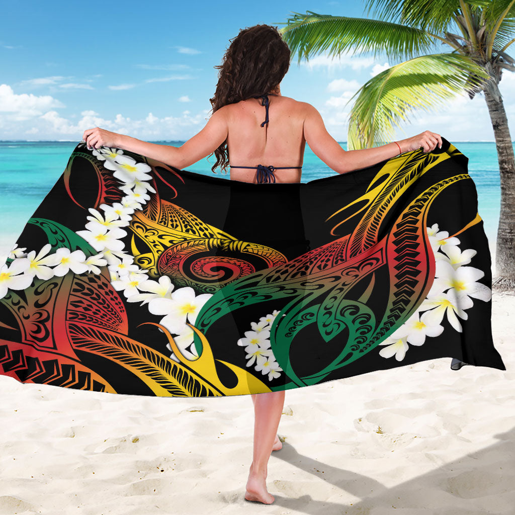 Piko Hawaiian Sarong Gradient Spiral Plumeria Tribal Patterns DT05 - Polynesian Pride