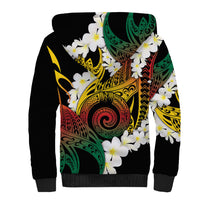Piko Hawaiian Sherpa Hoodie Gradient Spiral Plumeria Tribal Patterns DT05 - Polynesian Pride