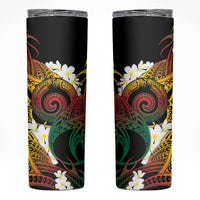 Piko Hawaiian Skinny Tumbler Gradient Spiral Plumeria Tribal Patterns DT05 Multicolor - Polynesian Pride