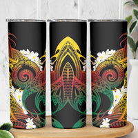 Piko Hawaiian Skinny Tumbler Gradient Spiral Plumeria Tribal Patterns DT05 - Polynesian Pride