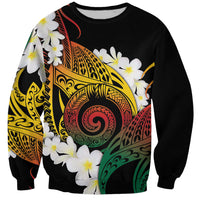 Piko Hawaiian Sweatshirt Gradient Spiral Plumeria Tribal Patterns DT05 Unisex Multicolor - Polynesian Pride