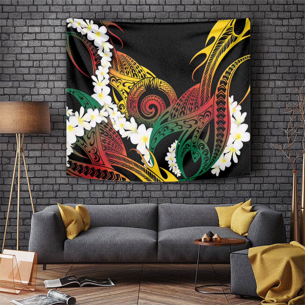 Piko Hawaiian Tapestry Gradient Spiral Plumeria Tribal Patterns DT05 Multicolor - Polynesian Pride