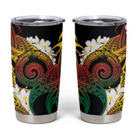 Piko Hawaiian Tumbler Cup Gradient Spiral Plumeria Tribal Patterns DT05 Multicolor - Polynesian Pride